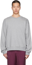 Dries Van Noten Grey Heavyweight French Terry Sweatshirt