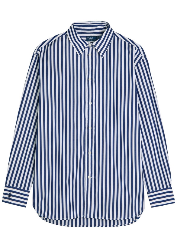 Photo: Polo Ralph Lauren Striped Cotton-poplin Shirt Blue