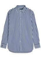Polo Ralph Lauren Striped Cotton-poplin Shirt Blue