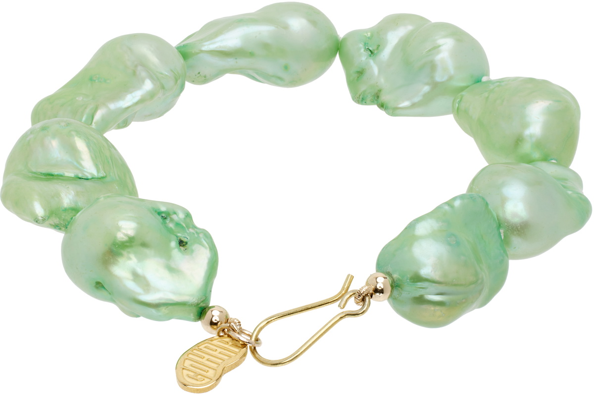 Gohar World Green Host Baroque Pearl Bracelet