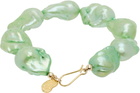 Gohar World Green Host Baroque Pearl Bracelet