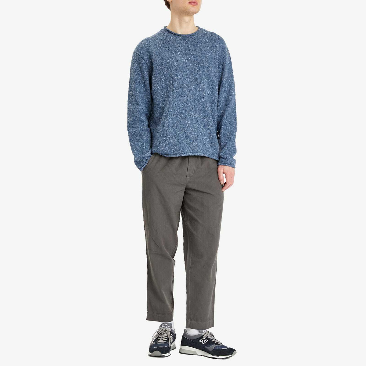 Folk Men's Slouch Sweatshirt in Soft Navy