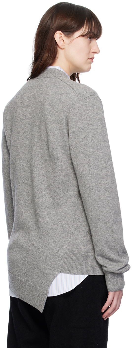 Comme des Garçons Shirt Gray Lacoste Edition Cardigan