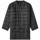 Taion Men's Hanten Down Cardigan in Black/Dark Charcoal