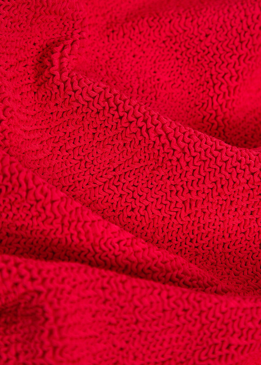 Hunza G Coverage Square-neck Crinkle Swimsuit - Red - One Size