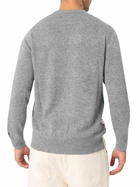 MC2 Saint Barth Man Cashmere Blend Sweater Heron With Verbier Jacquard