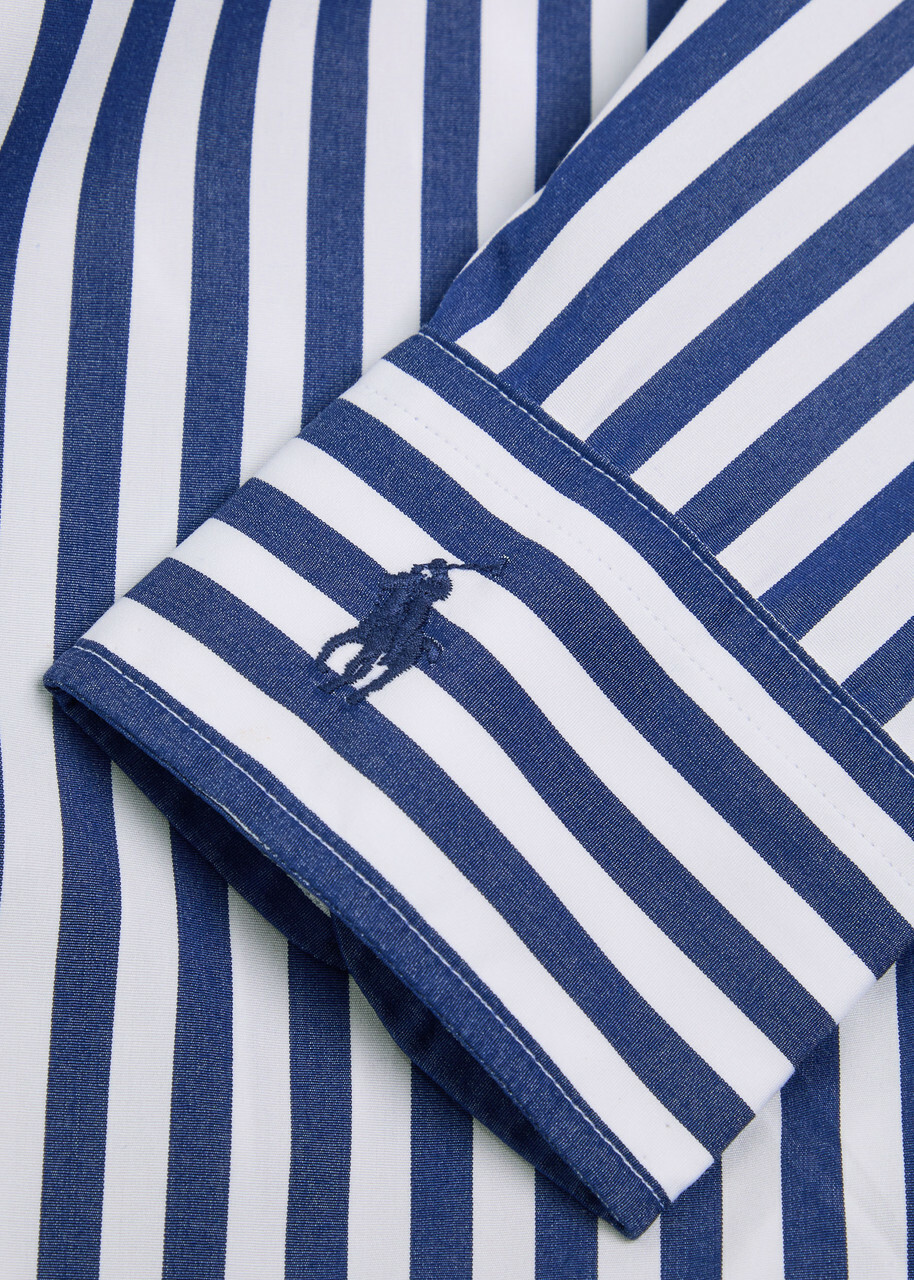 Polo Ralph Lauren Striped Cotton-poplin Shirt Blue