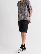 NEEDLES - Logo-Embroidered Shell Drawstring Shorts - Black