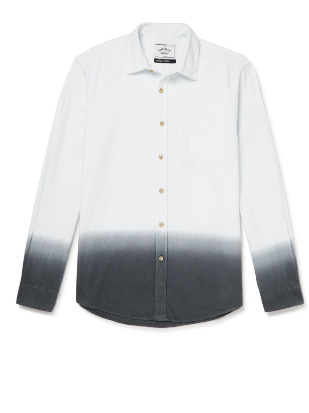 Photo: Portuguese Flannel - Dip-Dyed Cotton-Flannel Shirt - White