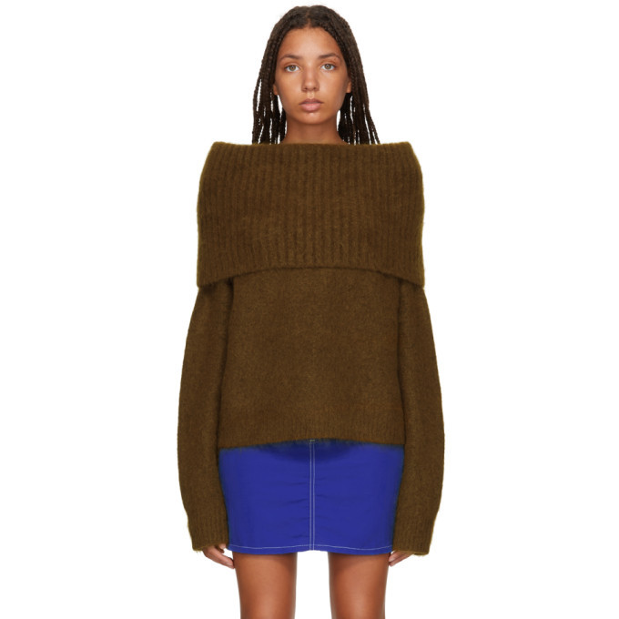 Acne Studios Brown Cowl Neck Sweater Acne Studios