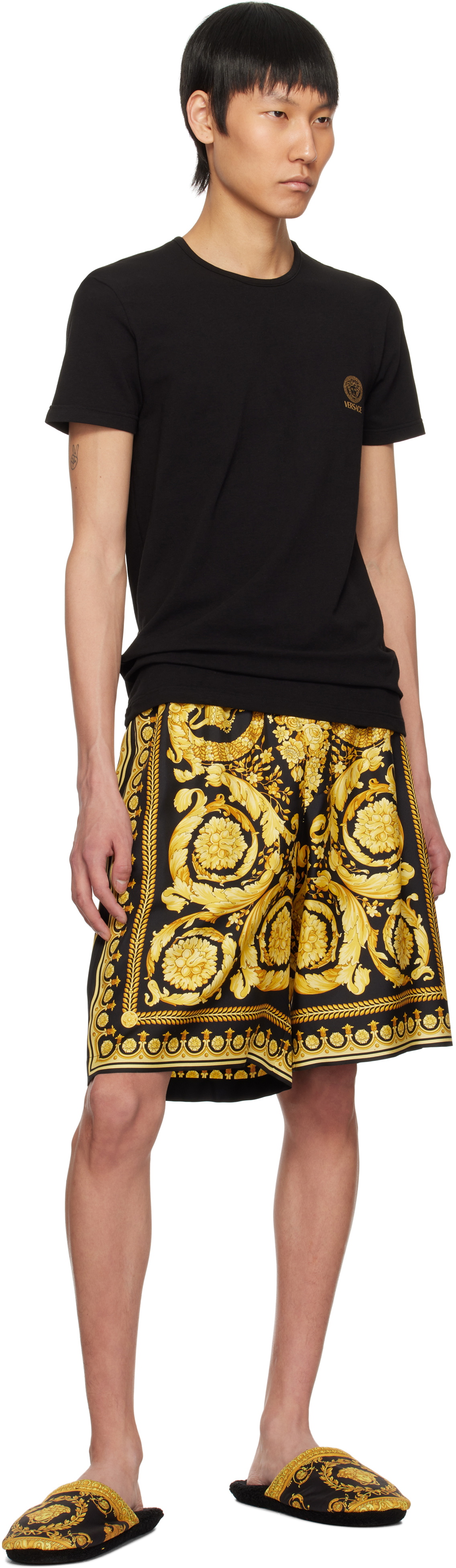 Versace Underwear Two-Pack Black Medusa T-shirts