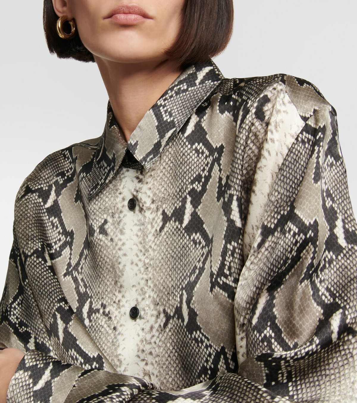 Khaite - Argo python-print blouse Khaite