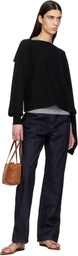 Jil Sander Black Cape One Sleeve Sweater