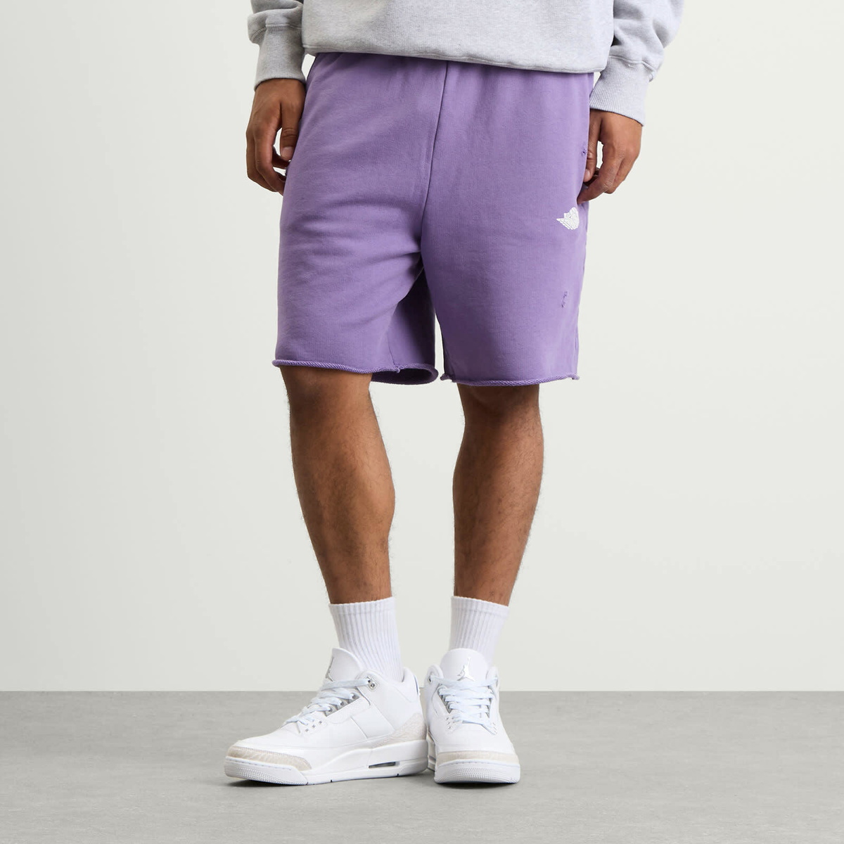 Air Jordan Men's Rare Air Pullover Fleece Short in Purple Earth/Sail