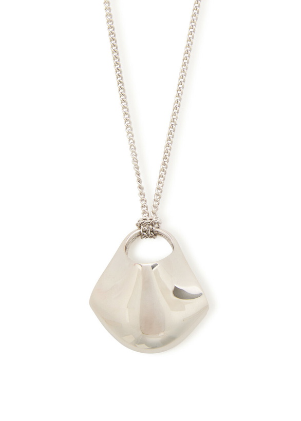 Photo: Khaite Lotus Small Palladium-plated Necklace - Silver - One Size