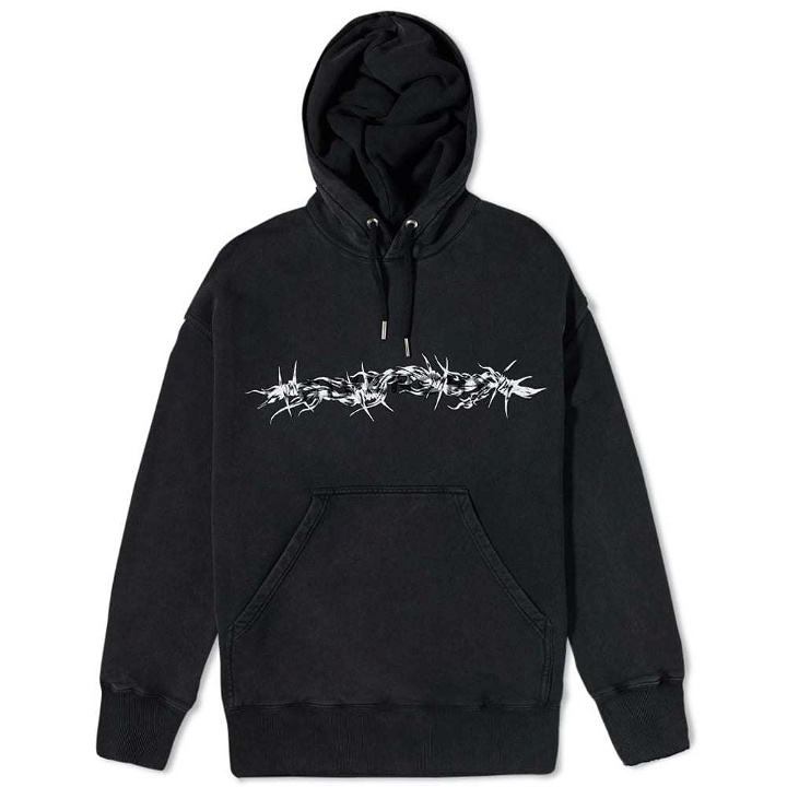 Photo: Givenchy Barbed Wire Tufting Logo Hoody
