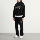 ANNIE HOOD Men's College Straight-Leg Joggers in Black/Black