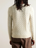 Polo Ralph Lauren - Slim-Fit Cable-Knit Wool and Cashmere-Blend Sweater - Neutrals
