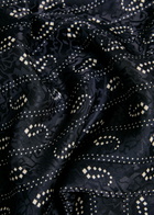 Tory Burch Patterned-jacquard Satin Trousers Navy