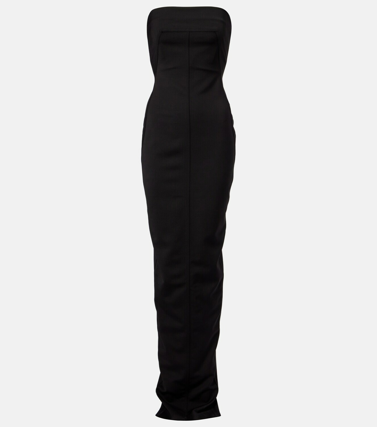 Rick Owens Wool-blend bustier gown