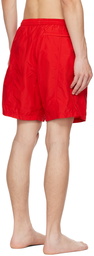 AMI Paris Red Ami de Cœur Swim Shorts