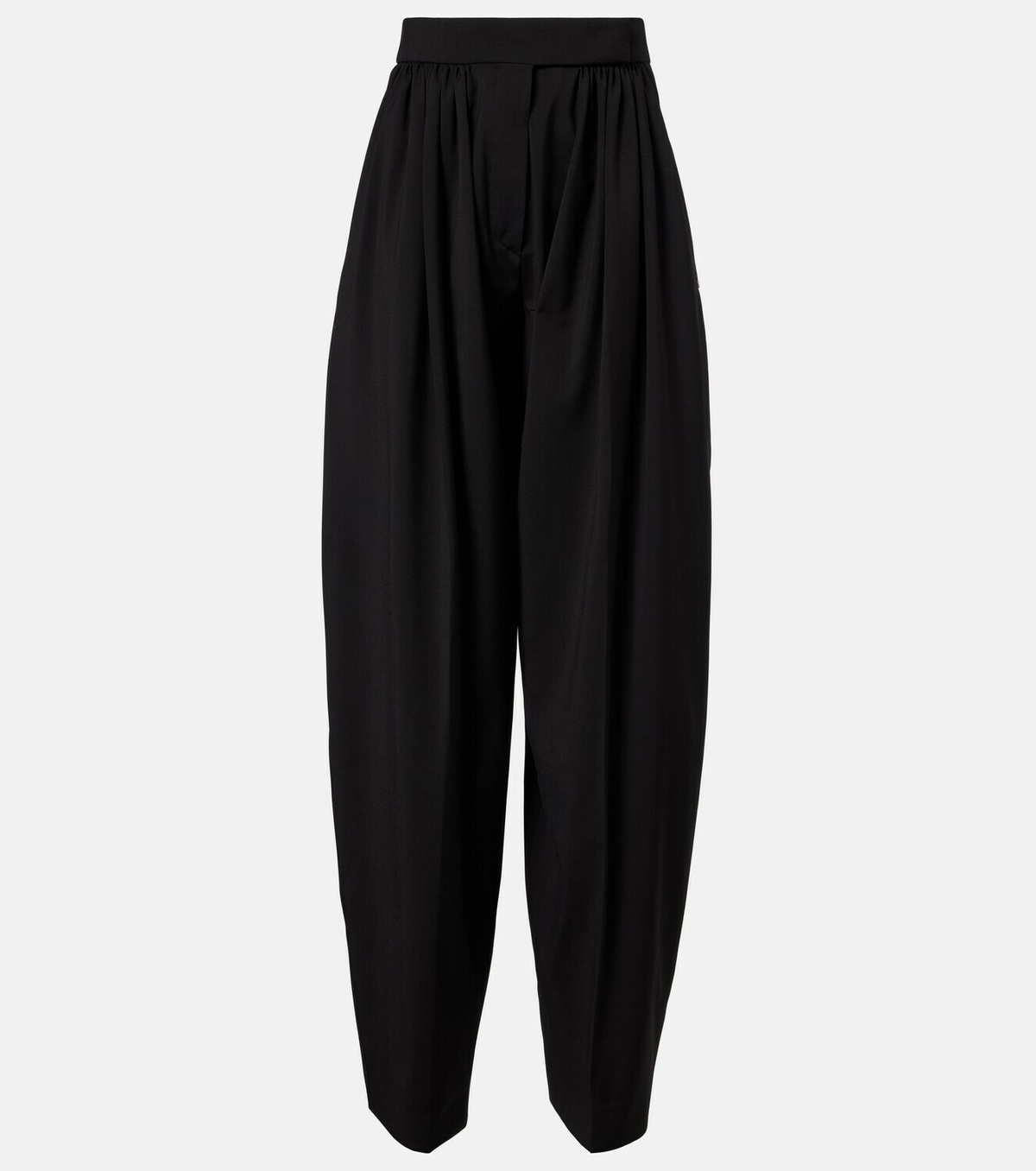 Sportmax Virgin wool pleated balloon pants