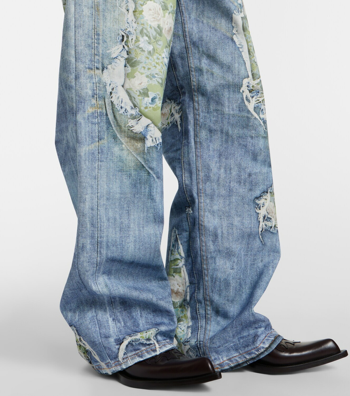 Acne Studios Printed wide-leg jeans