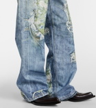 Acne Studios Printed wide-leg jeans