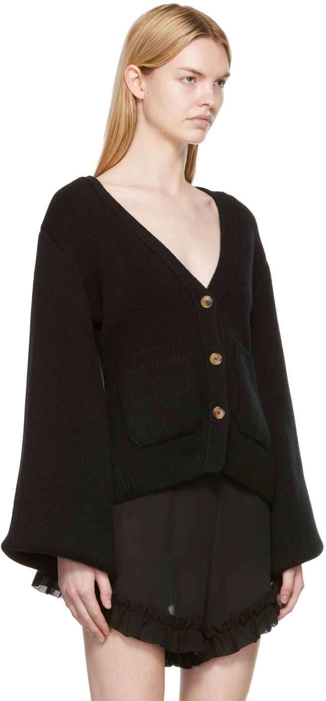 KHAITE Black Scarlet Cardigan