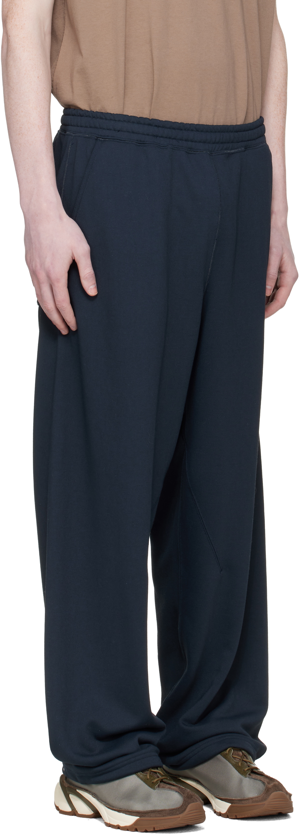 nanamica Navy Polyester Pile Sweatpants