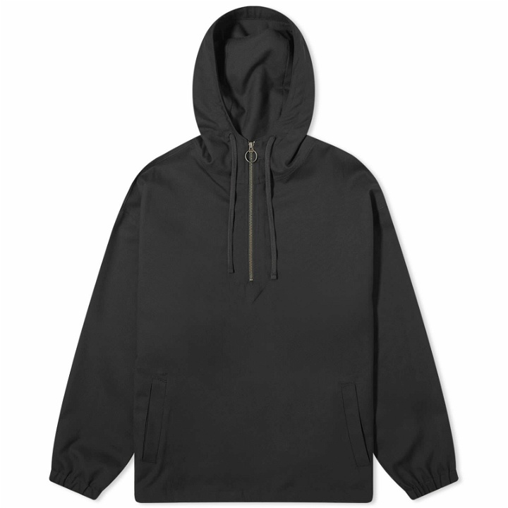 Photo: s.k manor hill Men's Pod Pullover Jacket in Black Tropical Wool