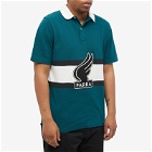 By Parra Men's Winged Logo Polo Shirt in Teal/Off White