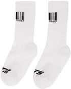 VTMNTS White Barcode Socks