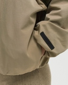 Fear of God Essentials TEXTURED NYLON HOODED BOMBER Beige Womens Bomber Jacket