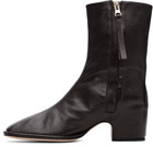 Lauren Manoogian Brown Square Arch Ankle Boots