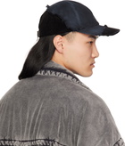 Maison MIHARA YASUHIRO Black Crushed Detail Cap