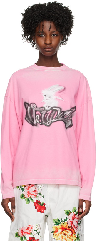 Photo: We11done Pink Monster Long Sleeve T-Shirt