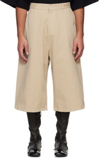 ABRA Beige Maxi Denim Shorts
