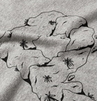 Pop Trading Company - Printed Mélange Cotton-Jersey T-Shirt - Gray