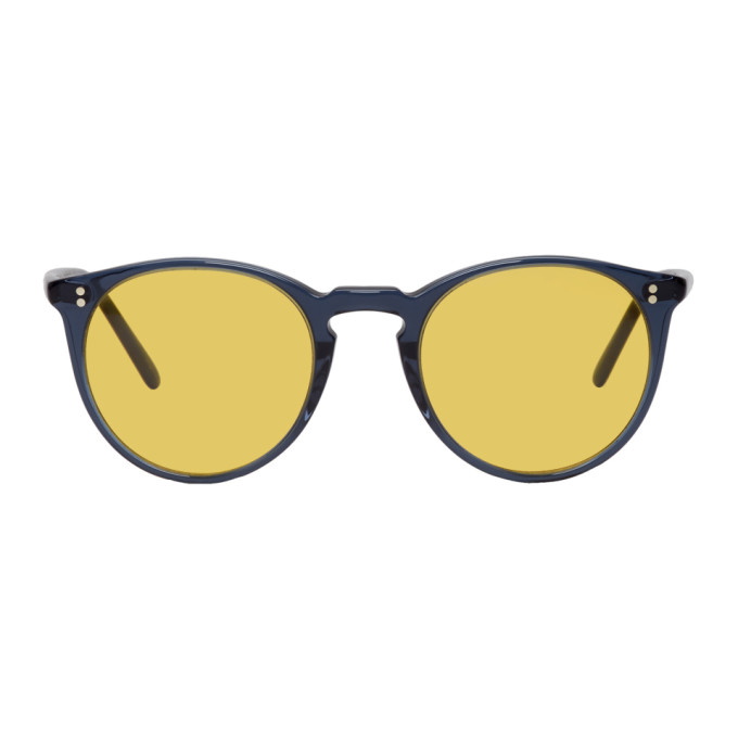 Photo: Oliver Peoples Navy and Yellow OMalley Sunglasses