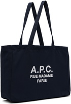 A.P.C. Navy Diane 'Rue Madame' Shopping Tote