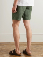 Orlebar Brown - Norwich Straight-Leg Linen Shorts - Green