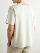 Stone Island - Logo-Embroidered Cotton-Jersey T-Shirt - White