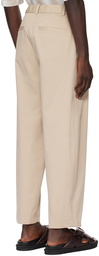 Solid Homme Beige Elasticized Trousers