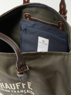 Bleu de Chauffe - Leather-Trimmed Logo-Print Canvas Weekend Bag