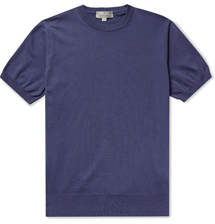 Photo: CANALI - Cotton T-Shirt - Purple