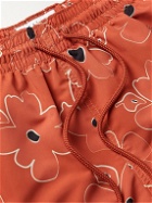 Atalaye - Dorrea Mid-Length Printed Recycled Swim Shorts - Metallic