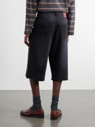 424 - Big Daddy Straight-Leg Cotton-Jersey Shorts - Black