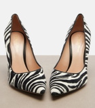 Gianvito Rossi Gianvito zebra-print calf hair pumps