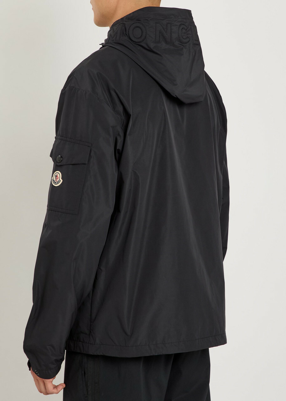 Moncler Sassiere Hooded Shell Jacket Black